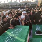 فیلم بغض آیت‌الله جوادی آملی در نماز بر پیکر رهبر شهید
