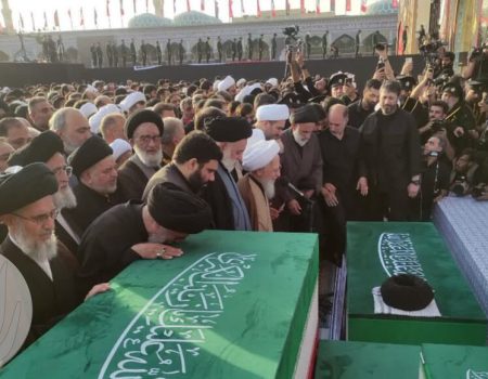 فیلم بغض آیت‌الله جوادی آملی در نماز بر پیکر رهبر شهید