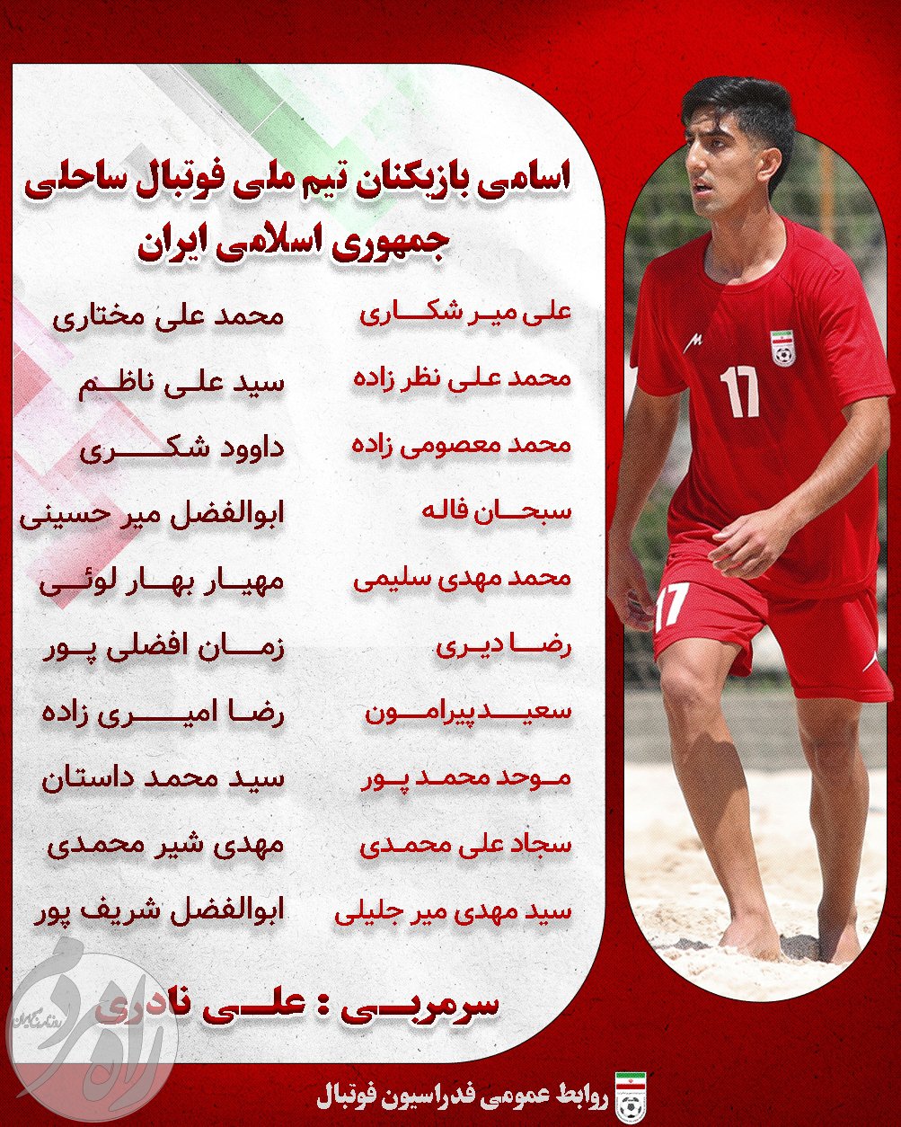 اسامی تیم ملی فوتبال ساحلی