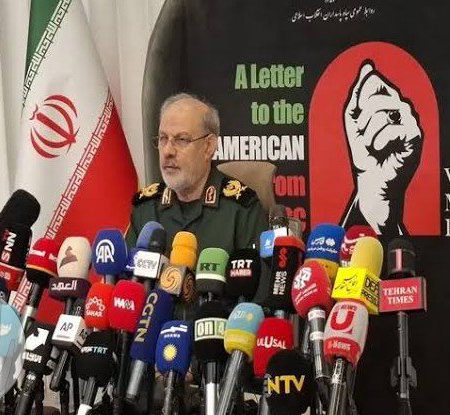 نشست خبری سخنگوی سپاه و انتشار متن کامل نامه سپاه پاسداران انقلاب اسلامی به مردم آمریکا