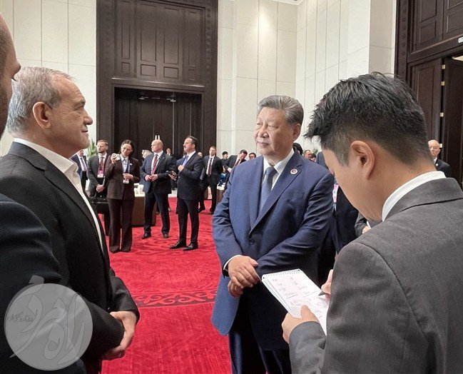 دیدار پزشکیان و شی جین‌پینگ