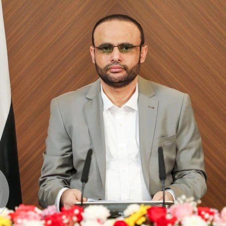سخنرانی مهدی المشاط رئیس شورای عالی سیاسی یمن در سالگرد انقلاب ۱۴ اکتبر