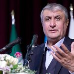 محمد اسلامی در حال سخنرانی در همایش بین‌المللی اکوساید