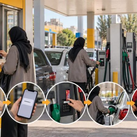 نمایشگر دریافت توکن و کارت سوخت اضطراری در جایگاه‌های توزیع بنزین