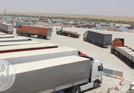 مرز ریمدان و تردد کامیون‌های تجاری حامل کالا